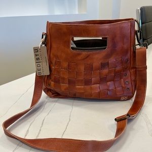 NWT Bed Stu Woven Orchid Bag in Cognac